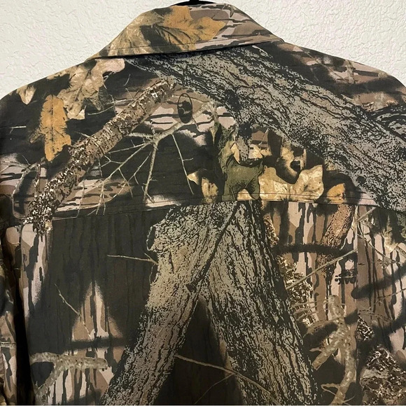 Mossy Oak Camo Classics Camouflage Long Sleeve Button Down Shirt Size XL - Picture 8 of 9